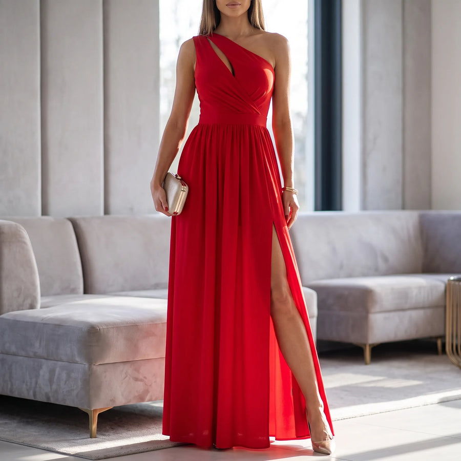 AstraDress - One-Shoulder Evening Maxi Dress Evening Events