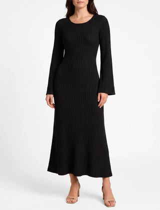 Evoknit - Ribbed Knit Maxi Dress Evening Dining