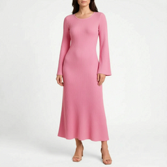 Evoknit - Ribbed Knit Maxi Dress Evening Dining