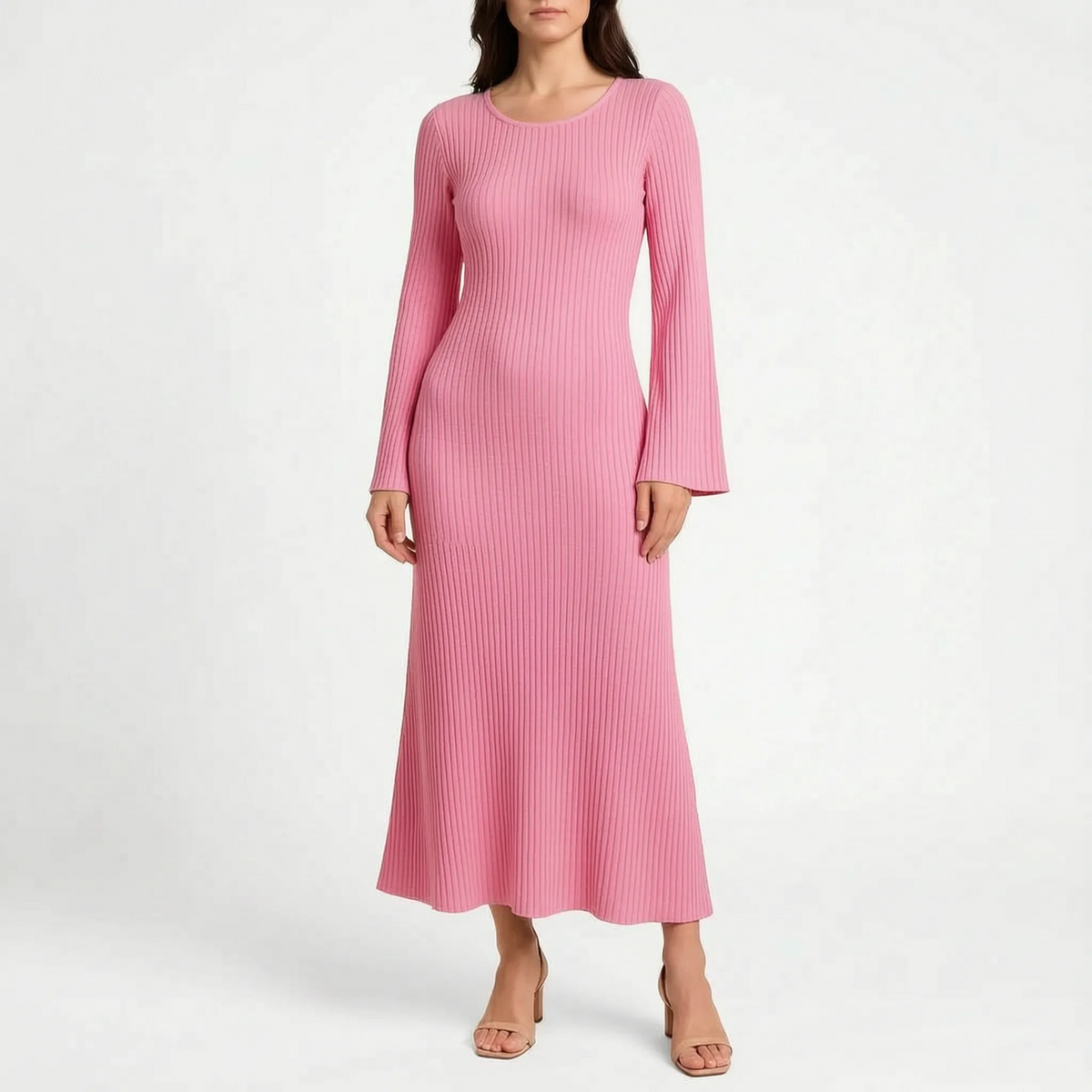 Evoknit - Ribbed Knit Maxi Dress Evening Dining