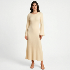 Evoknit - Ribbed Knit Maxi Dress Evening Dining