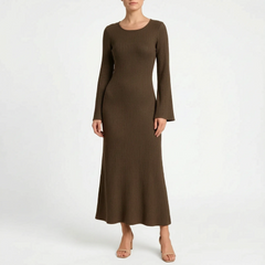 Evoknit - Ribbed Knit Maxi Dress Evening Dining