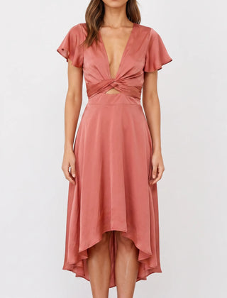 EvoraDress - Short Sleeve Midi Dress Formal Evening Gatherings