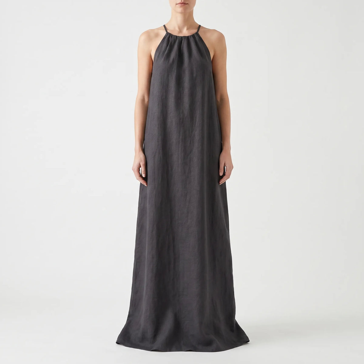 Flowira - Flowy Maxi Halter Dress Casual Summer Days