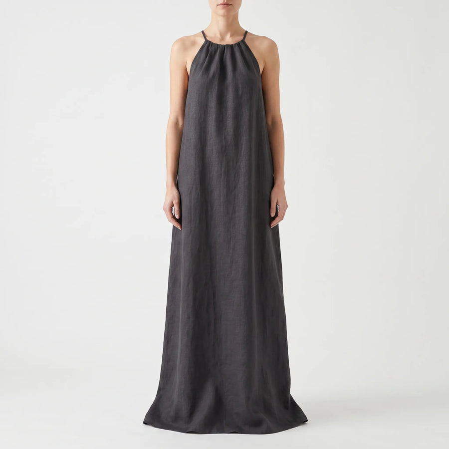 Flowira - Flowy Maxi Halter Dress Casual Summer Days
