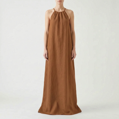 Flowira - Flowy Maxi Halter Dress Casual Summer Days