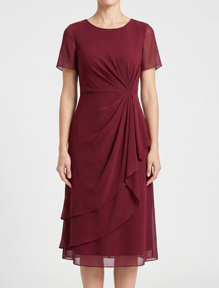 KnotMidi - Short Sleeve Midi Dress Formal Formal Events
