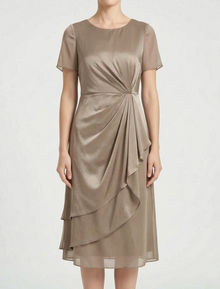 KnotMidi - Short Sleeve Midi Dress Formal Formal Events