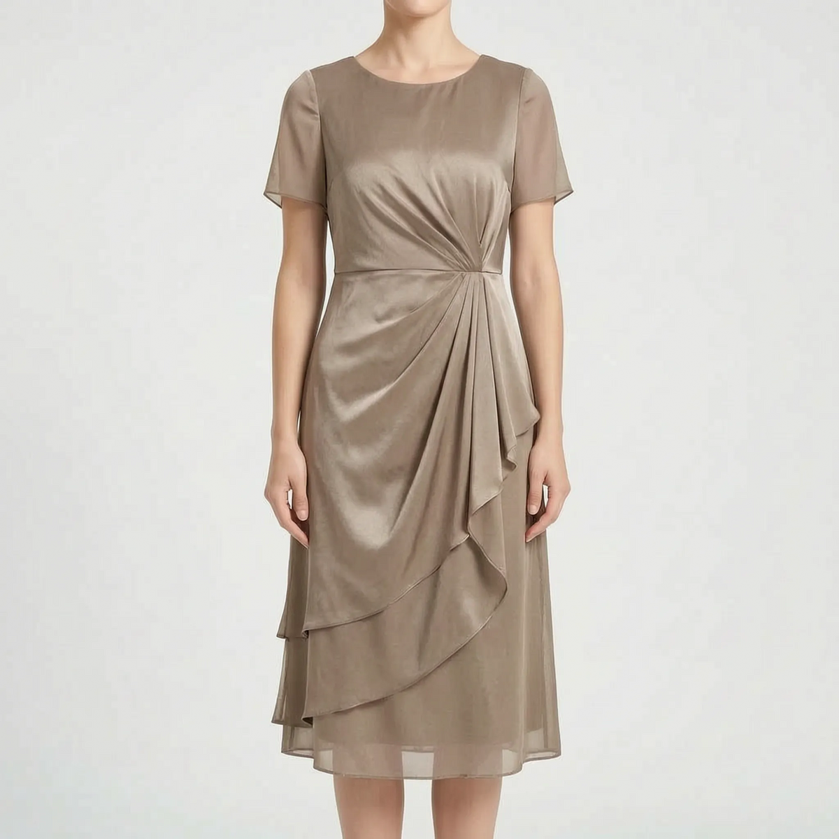 KnotMidi - Short Sleeve Midi Dress Formal Formal Events