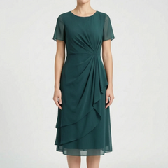 KnotMidi - Short Sleeve Midi Dress Formal Formal Events