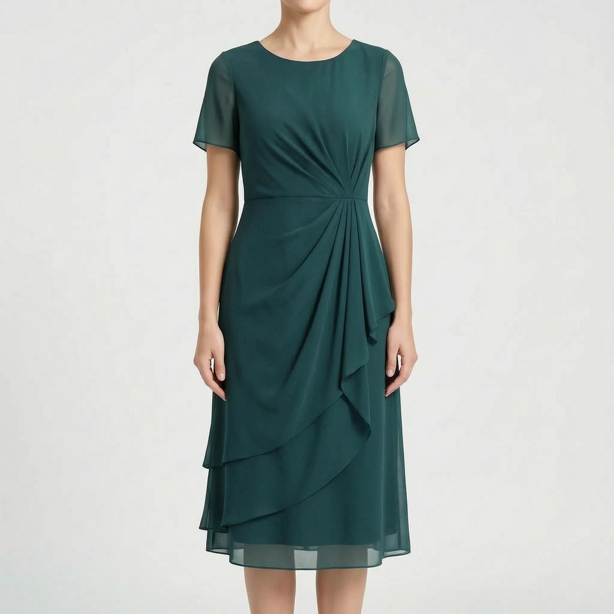 KnotMidi - Short Sleeve Midi Dress Formal Formal Events
