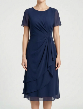 KnotMidi - Short Sleeve Midi Dress Formal Formal Events