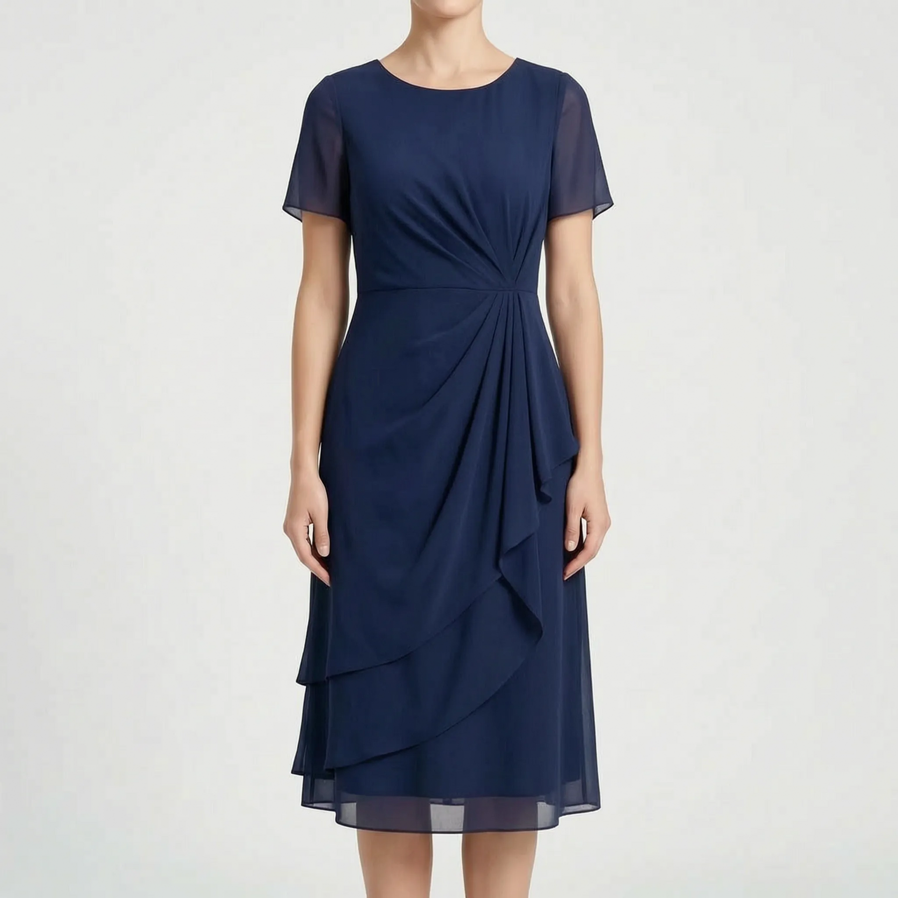 KnotMidi - Short Sleeve Midi Dress Formal Formal Events