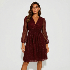 LuminaDress - Glitter Dot Party Dress Festive Celebrations