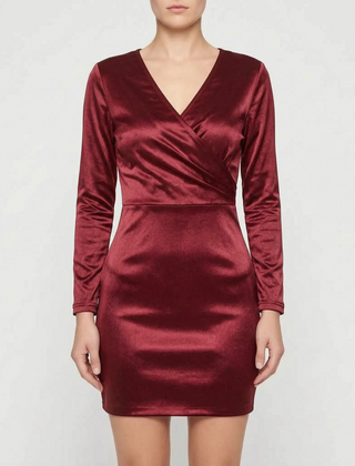 Noctis - Long Sleeve Ruched Cocktail Dress Evening Events