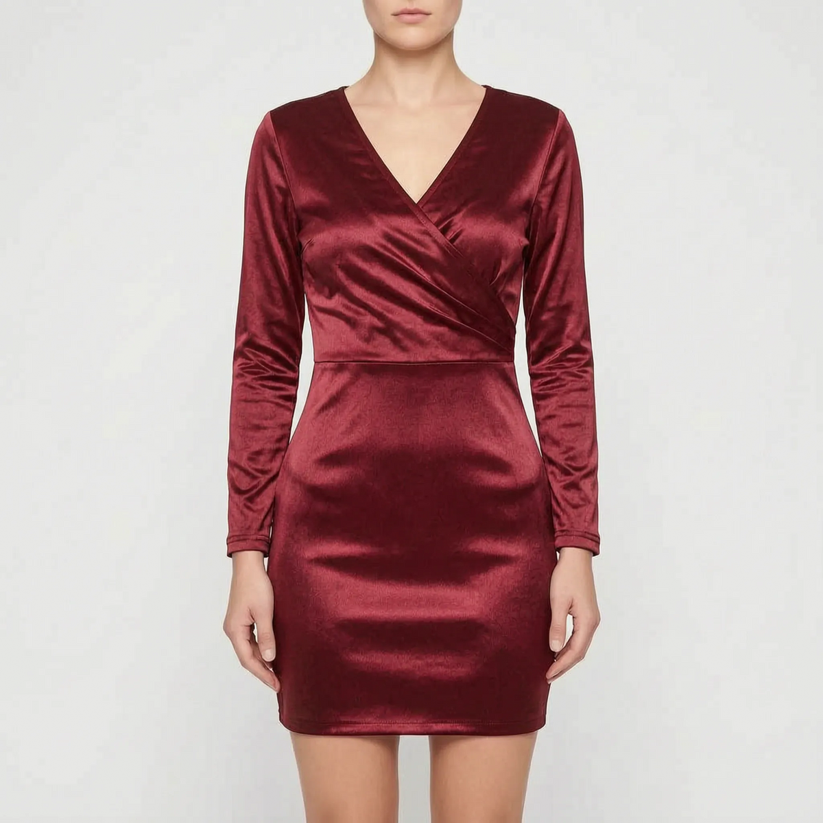 Noctis - Long Sleeve Ruched Cocktail Dress Evening Events