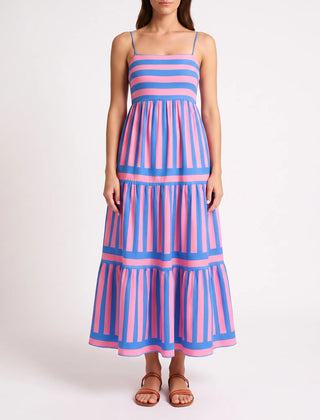 TieredMaxi - Sleeveless Striped Maxi Dress Summer Events