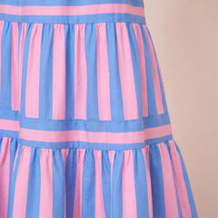 TieredMaxi - Sleeveless Striped Maxi Dress Summer Events