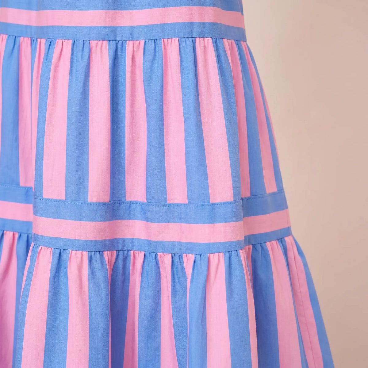 TieredMaxi - Sleeveless Striped Maxi Dress Summer Events