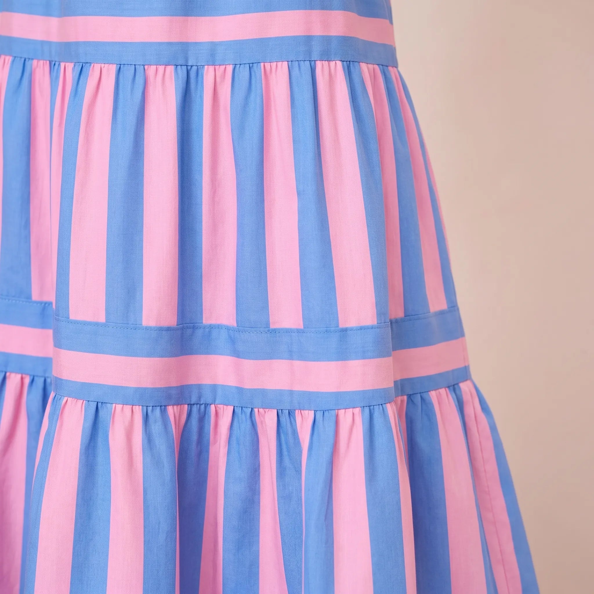 TieredMaxi - Sleeveless Striped Maxi Dress Summer Events